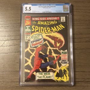 Amazing Spider-Man Annual #4 CGC 5.5 Human Torch Wizard & Mysterio 1967 Marvel