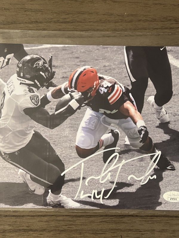Sione Takitaki Cleveland Browns Autographed Signed 8x10 JSA COA