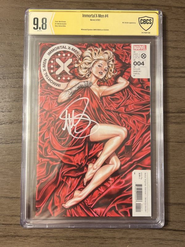 Immortal X-Men #4 CGC 9.8 SS (2022) - Signed Mark Brooks - Virgin A - Emma Frost