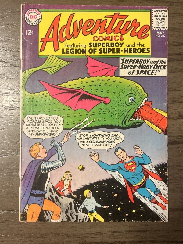 Adventure Comics (1938) #332 Swan Legion Of Super-Heroes Super-Moby Dick FN+ 6.5