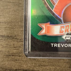 Trevor Lawrence 2021 Panini Prizm Draft Picks Green Crusade Rookie Card RC #161