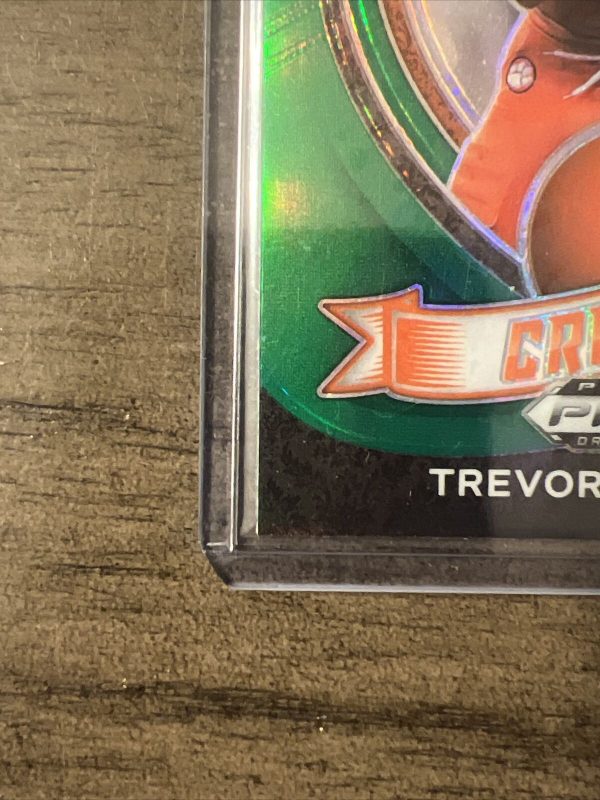 Trevor Lawrence 2021 Panini Prizm Draft Picks Green Crusade Rookie Card RC #161