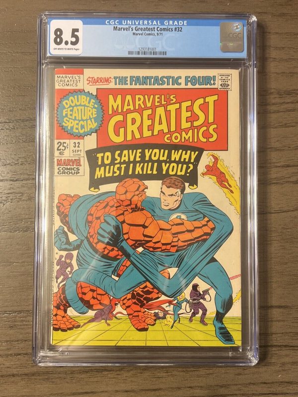 MARVEL'S GREATEST COMICS #32 CGC 8.5 SEPTEMBER 1971 FANTASTIC FOUR