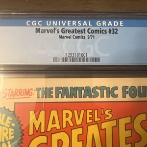 MARVEL'S GREATEST COMICS #32 CGC 8.5 SEPTEMBER 1971 FANTASTIC FOUR