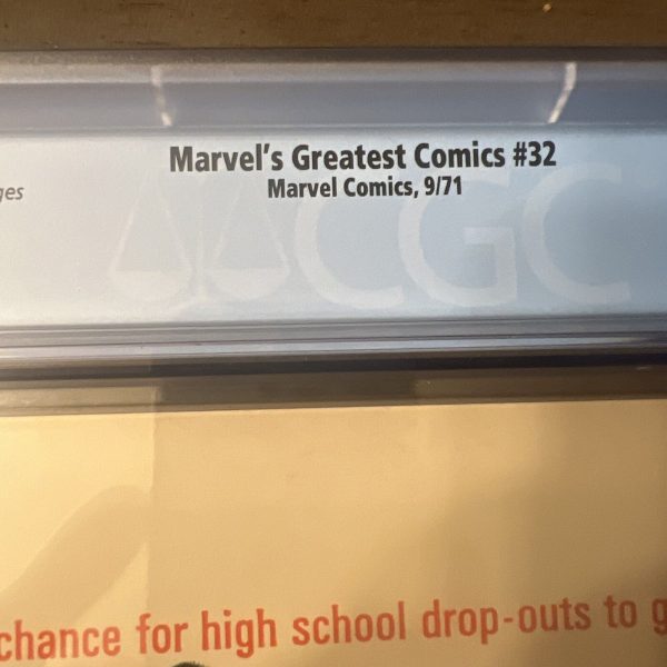 MARVEL'S GREATEST COMICS #32 CGC 8.5 SEPTEMBER 1971 FANTASTIC FOUR