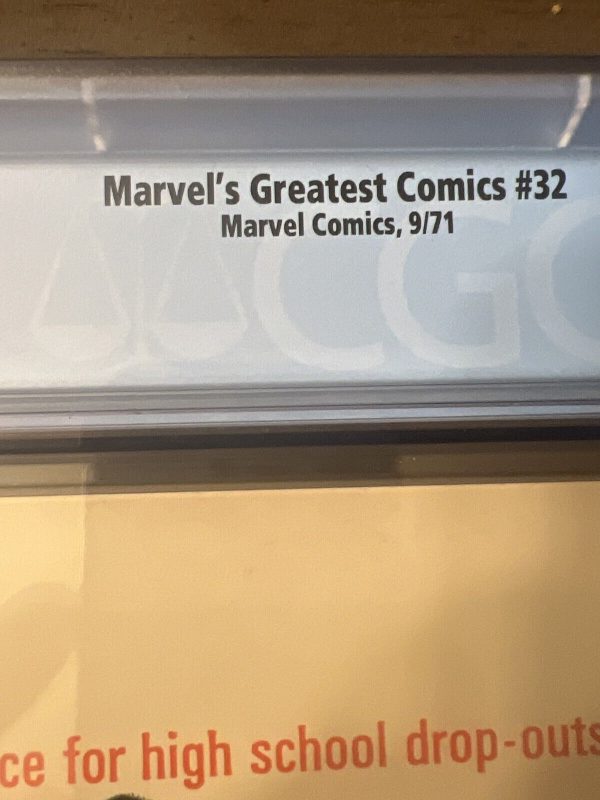 MARVEL'S GREATEST COMICS #32 CGC 8.5 SEPTEMBER 1971 FANTASTIC FOUR