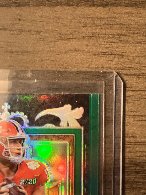 Trevor Lawrence 2021 Panini Prizm Draft Picks Green Crusade Rookie Card RC #161