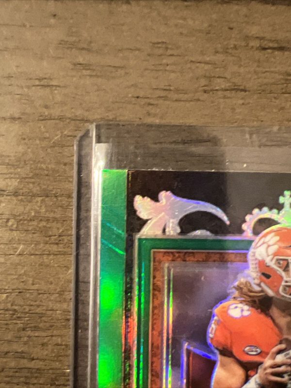 Trevor Lawrence 2021 Panini Prizm Draft Picks Green Crusade Rookie Card RC #161