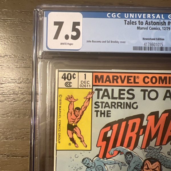 Tales to Astonish #v2 #1 CGC 7.5 (1979) - Sub-Mariner Newsstand Edition