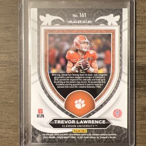 Trevor Lawrence 2021 Panini Prizm Draft Picks Green Crusade Rookie Card RC #161