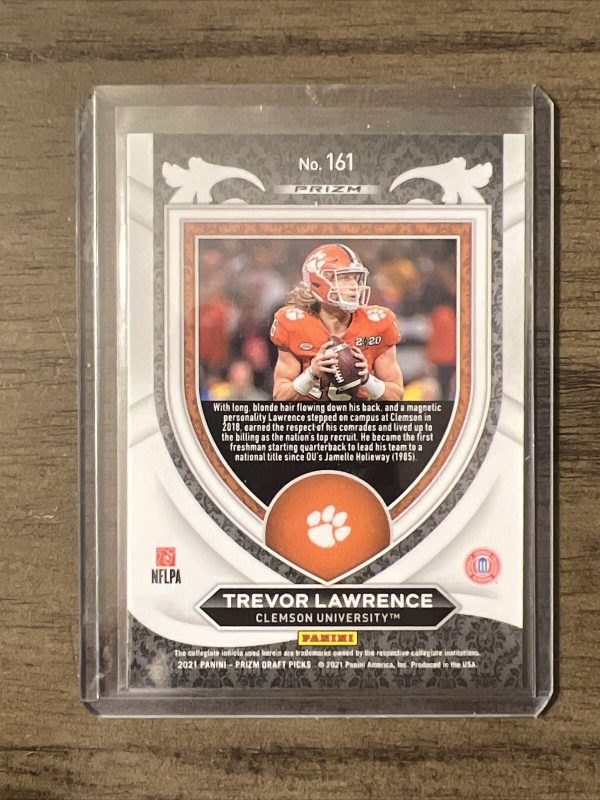 Trevor Lawrence 2021 Panini Prizm Draft Picks Green Crusade Rookie Card RC #161
