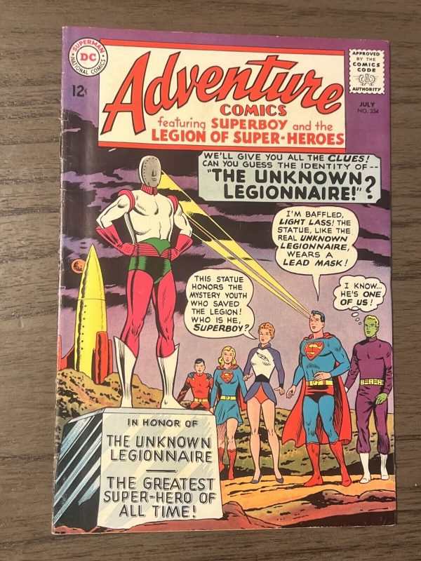 Adventure Comics #334 - The Unknown Legionnaire (DC, 1965) VF