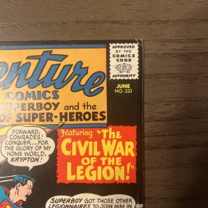 Adventure Comics 333 Silver Age DC 1965 Superboy Legion comic Curt Swan cover VG