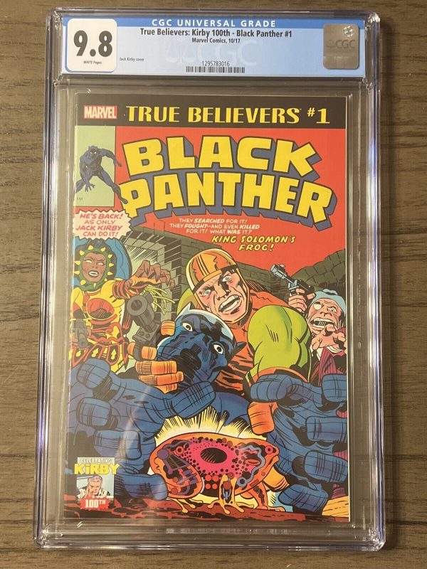 TRUE BELIEVERS KIRBY 100TH BLACK PANTHER #1 (MARVEL 2017) JACK KIRBY CHC 9.8