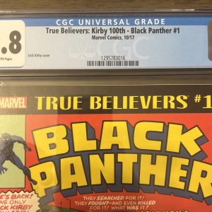 TRUE BELIEVERS KIRBY 100TH BLACK PANTHER #1 (MARVEL 2017) JACK KIRBY CHC 9.8