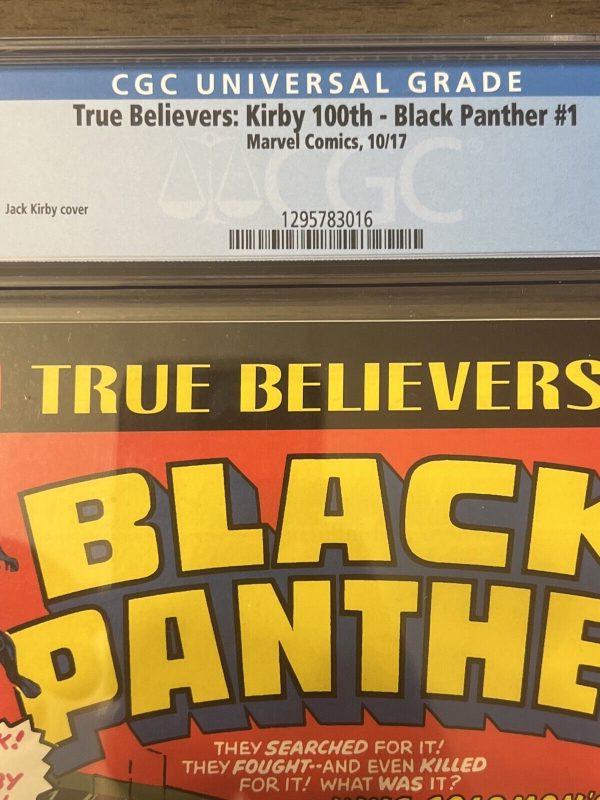 TRUE BELIEVERS KIRBY 100TH BLACK PANTHER #1 (MARVEL 2017) JACK KIRBY CHC 9.8