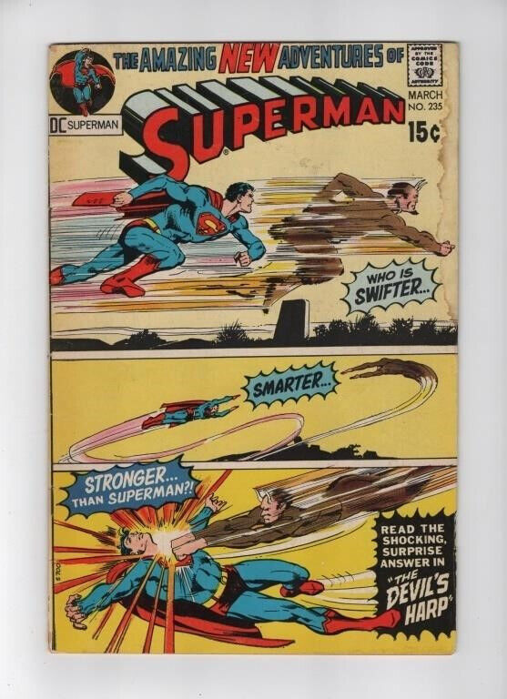 Superman #235 (1971): Neal Adams Cover Art! Bronze Age DC Comics! FN (6.0)!