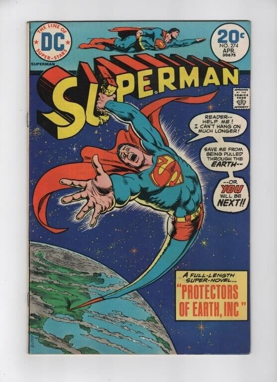 SUPERMAN #274 NICK CARDY CURT SWAN VINCE COLLETTA DC BRONZE AGE 1974