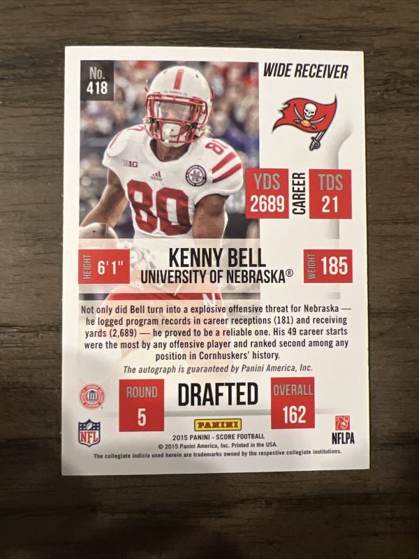 Kenny Bell 2015 Score Auto Autograph Rookie RC Tampa bay Buccaneers NM-MINT