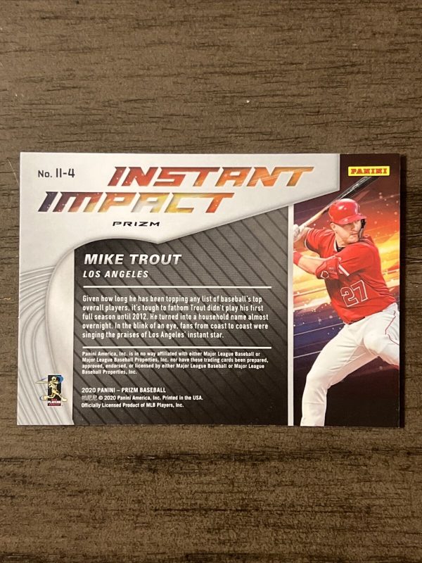 Mike Trout 2020 Panini Prizm Instant Impact PURPLE WAVE SP #II-4 Angels NM-MT