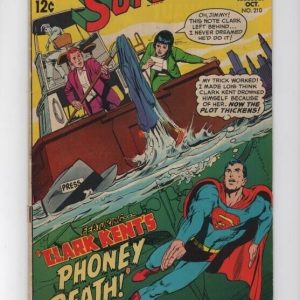 Superman #210 1968 Neal Adam’s Cover Curt Swan Art Comic silver age Fine