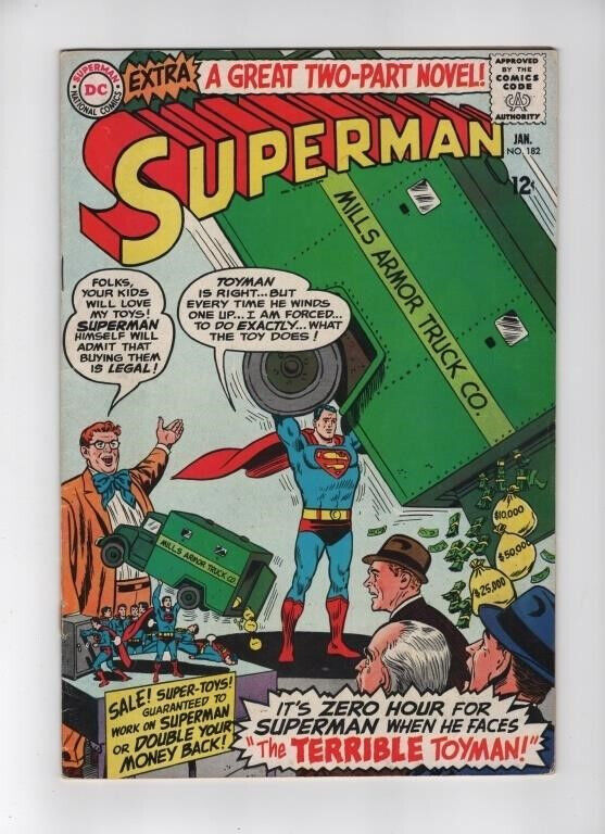 Superman #182 1st Silver Age Appearance Toyman! DC Comics 1966