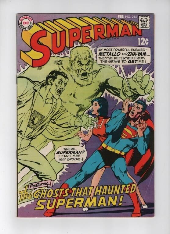 Superman #214 DC Comics 1969 VF 8.0