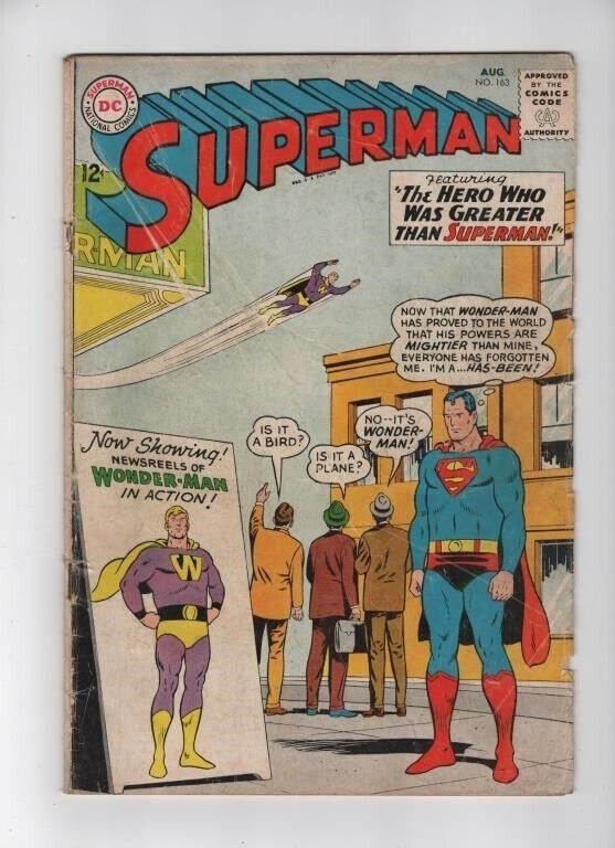 Superman 163 Silver Age DC 1963 Curt Swan cover Hamilton comic book Wonder Man