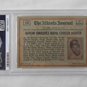 1972 TOPPS #436 REGGIE JACKSON ATHLETICS HOF PSA 7