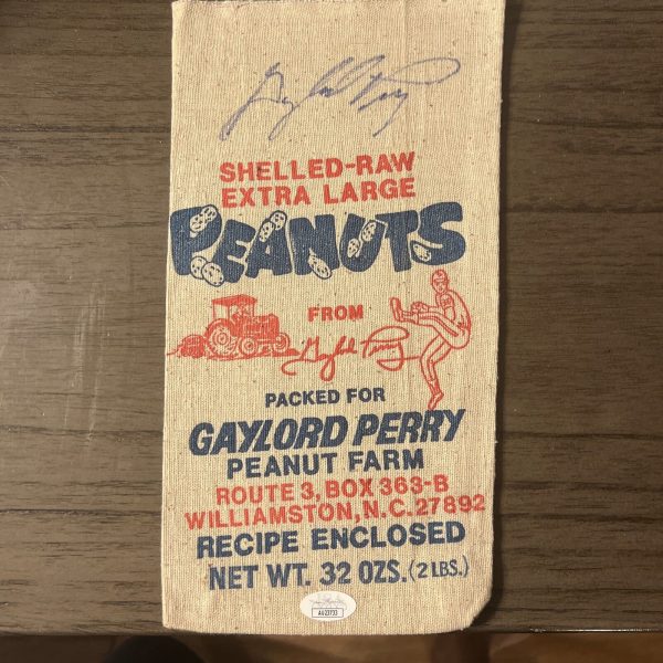 Gaylord Perry Signed Autographed Peanut Farm Bag JSA Certified