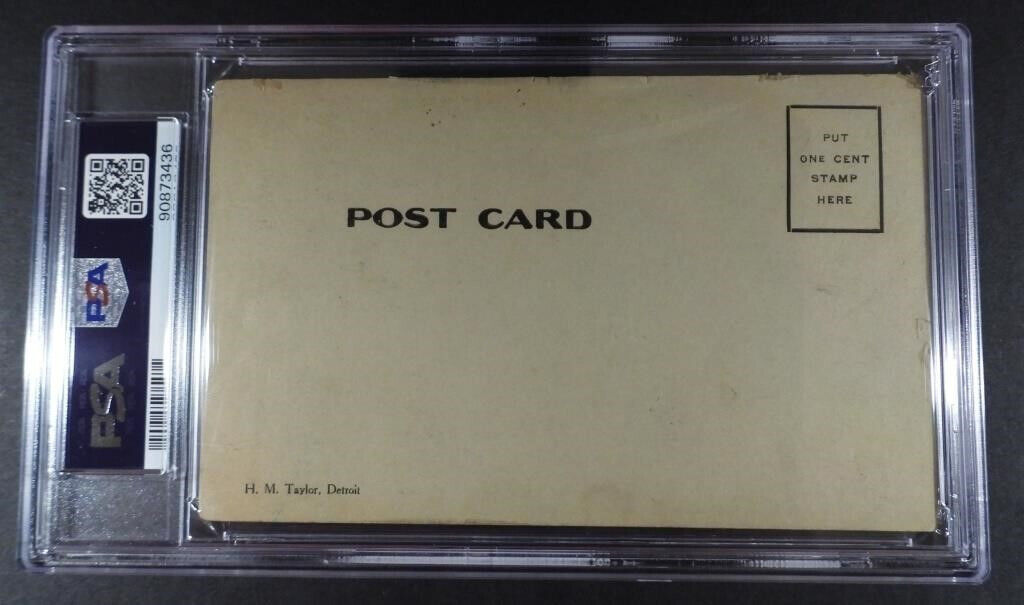 1907-09 H.M. TAYLOR DETROIT CLUB TY COBB ROOKIE PSA RARE!