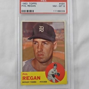 1963 Topps Phil Regan #494 PSA 8 (AMAZING EYE APPEAL) BEST PRICE