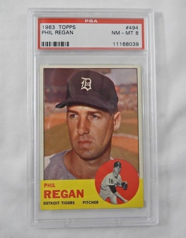 1963 Topps Phil Regan #494 PSA 8 (AMAZING EYE APPEAL) BEST PRICE