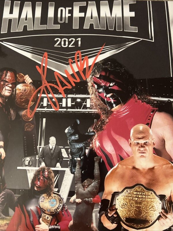 Kane WWF WWE Signed Autograph Auto 8x10 Photo JSA COA