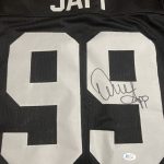 Las Vegas Raiders Warren Sapp Signed Jersey With COA Raiders Buccaneers