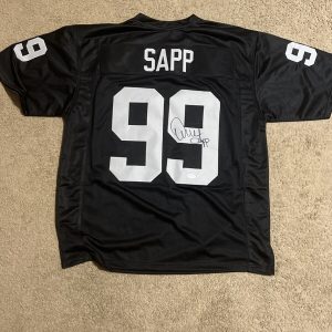 Las Vegas Raiders Warren Sapp Signed Jersey With COA Raiders Buccaneers