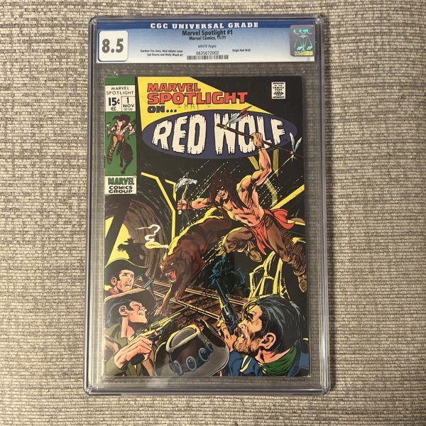 MARVEL SPOTLIGHT #1 ORIGIN 1st Solo RED WOLF Native Hero 1971 ADAMS WOOD CGC 8.5