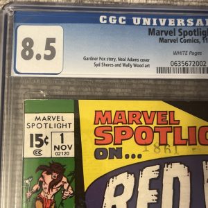 MARVEL SPOTLIGHT #1 ORIGIN 1st Solo RED WOLF Native Hero 1971 ADAMS WOOD CGC 8.5