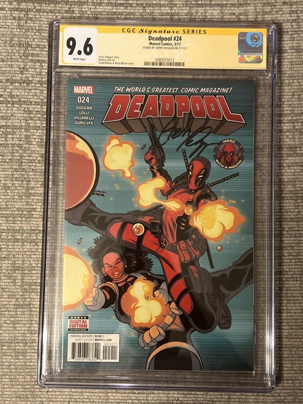 Deadpool #24 Signature Series CGC 9.6 Gerry Duggar (Marvel Comics March 2017)