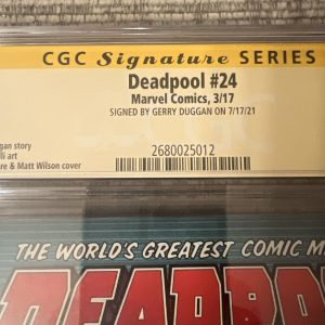 Deadpool #24 Signature Series CGC 9.6 Gerry Duggar (Marvel Comics March 2017)