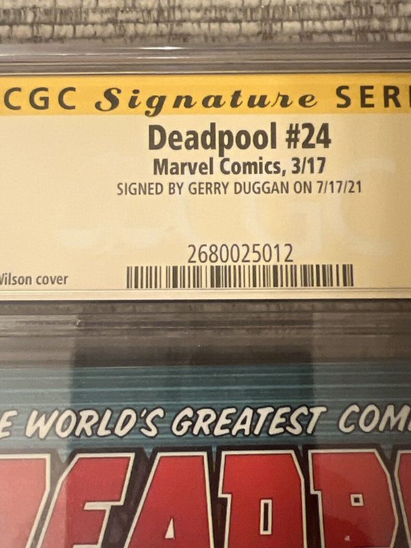 Deadpool #24 Signature Series CGC 9.6 Gerry Duggar (Marvel Comics March 2017)