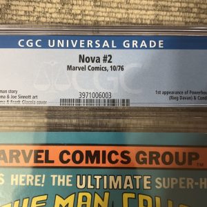 Nova #2: CGC 7.0, WHITE Pages Marvel Comics (1976) 1st Appearance Of Powerhouse