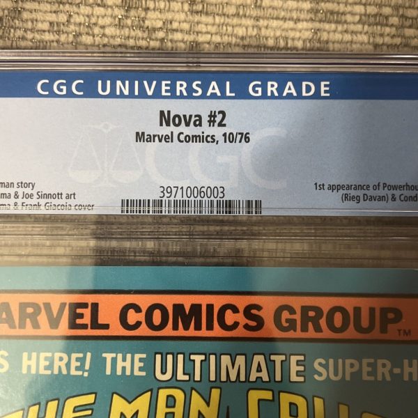 Nova #2: CGC 7.0, WHITE Pages Marvel Comics (1976) 1st Appearance Of Powerhouse
