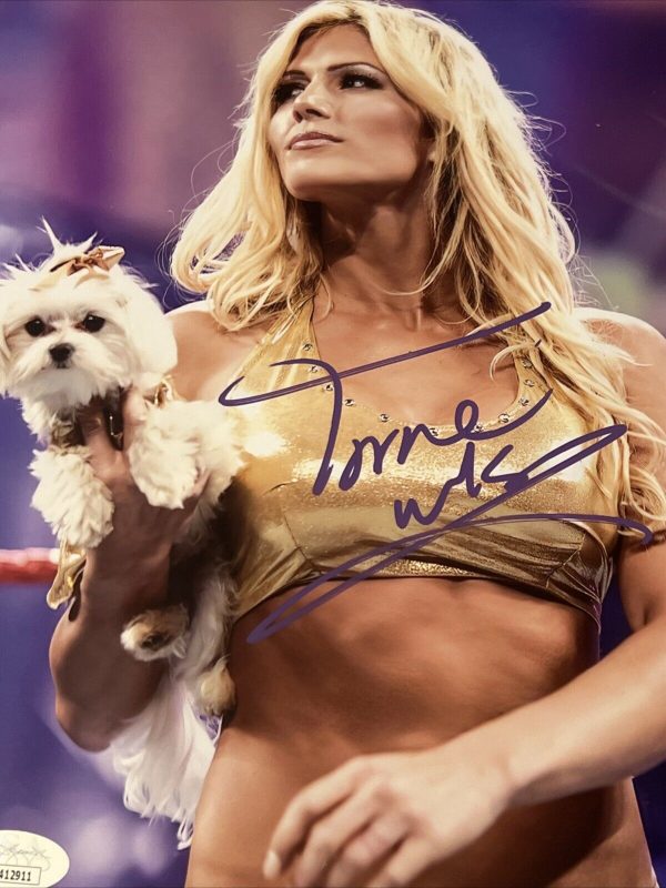 Torrie Wilson Signed 8x10 Photo WWE WWF Autographed JSA COA HOF INSC,