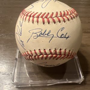 Bobby Cox & Atlanta Braves Coaching Staff Signed Baseball Beckett COA With LOA