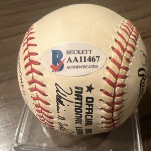 Bobby Cox & Atlanta Braves Coaching Staff Signed Baseball Beckett COA With LOA