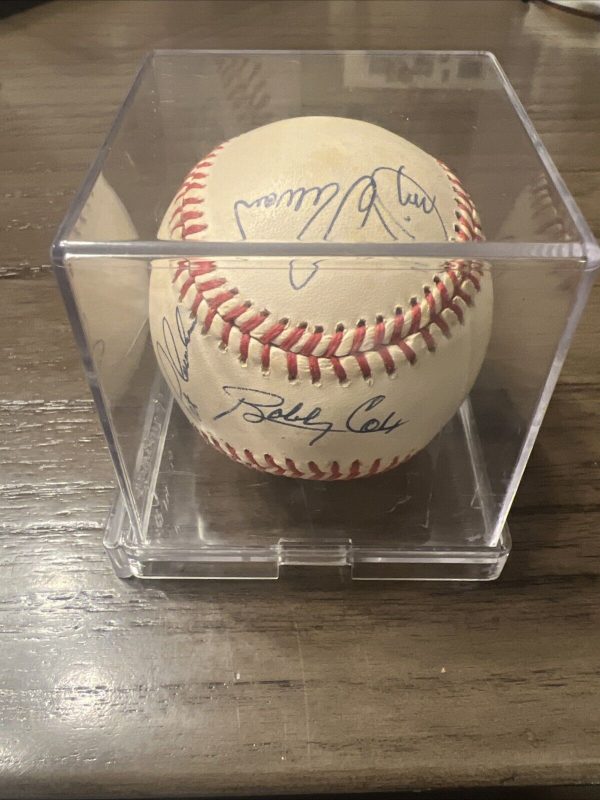 Bobby Cox & Atlanta Braves Coaching Staff Signed Baseball Beckett COA With LOA