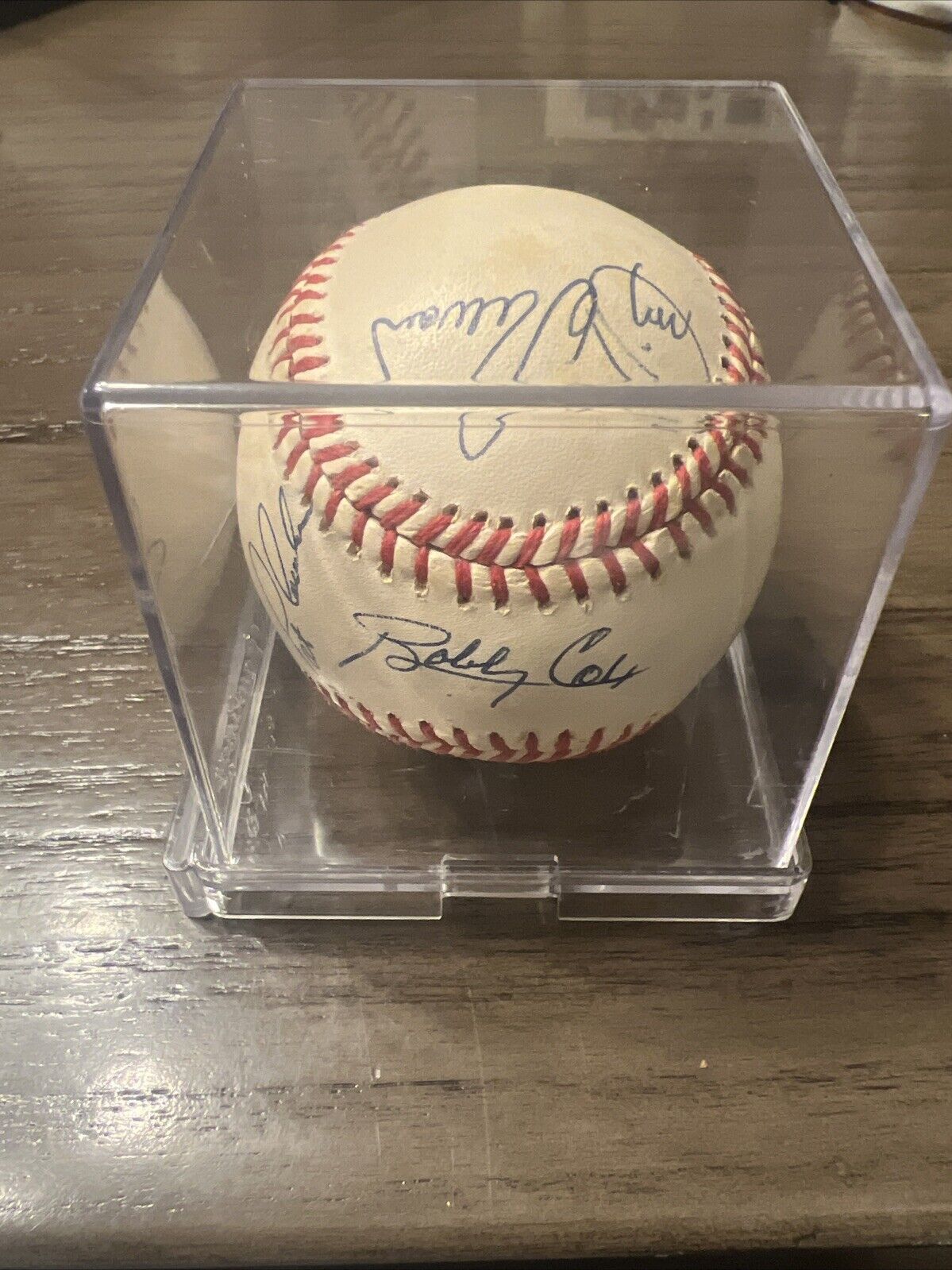 Bobby Cox & Atlanta Braves Coaching Staff Signed Baseball Beckett COA With LOA