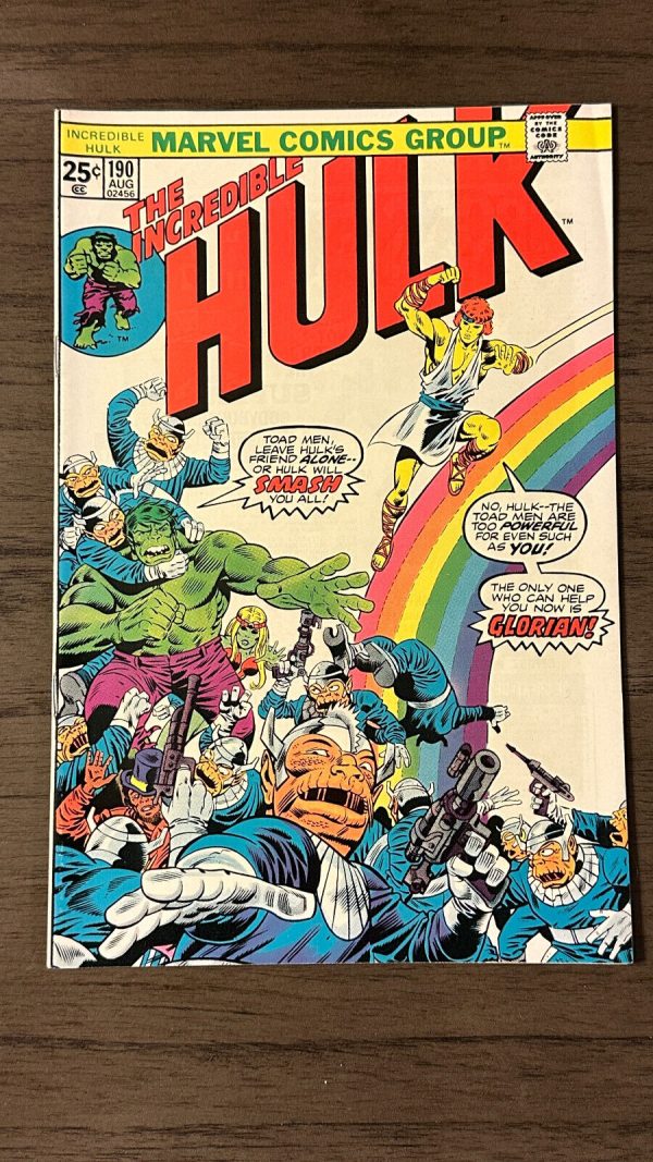 The Incredible Hulk #190, 1st App. GLORIAN And Toad Men, 1975 NM