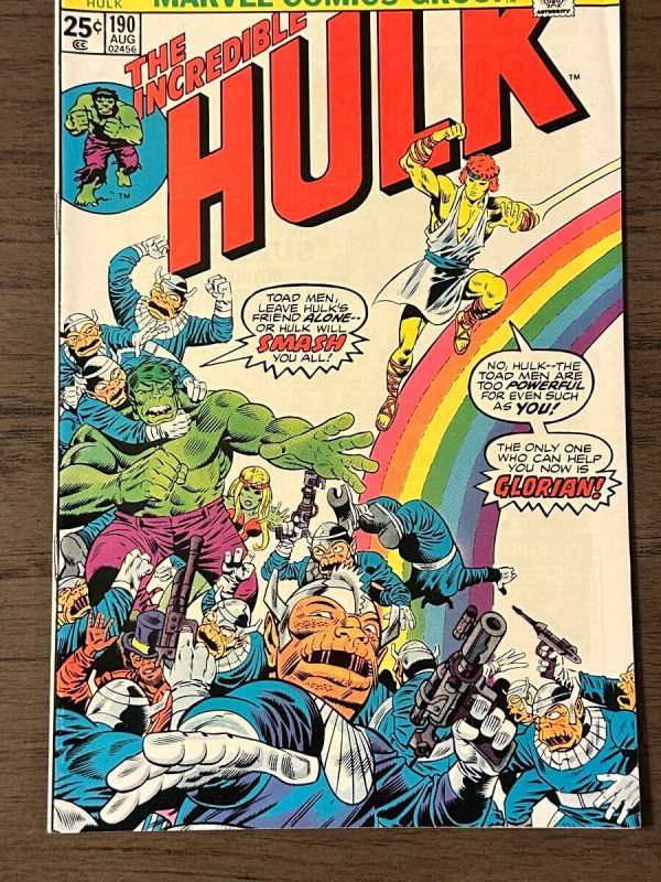 The Incredible Hulk #190, 1st App. GLORIAN And Toad Men, 1975 NM